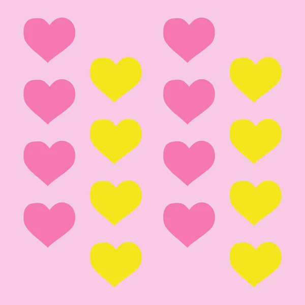 Kształty serca w różnych kolorach na Walentynki tła. — Wektor stockowy