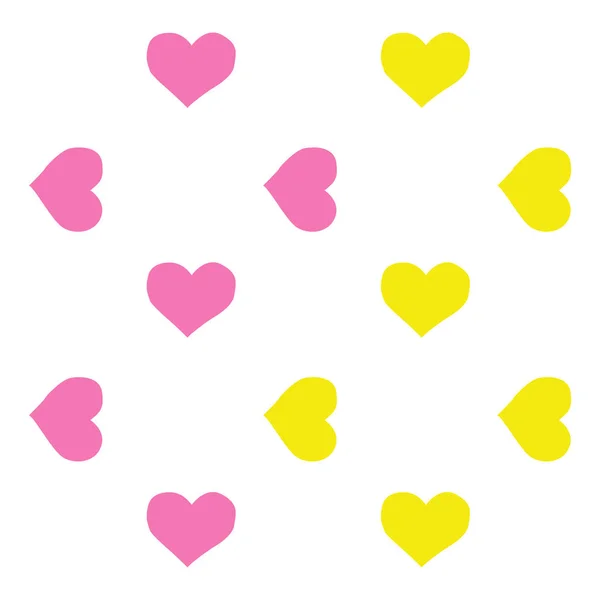 Formas del corazón en diferentes colores para el fondo del Día de San Valentín . — Vector de stock