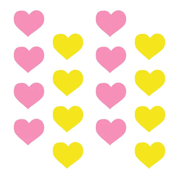 Formas de coração em cores diferentes para fundo Dia dos Namorados . —  Vetores de Stock