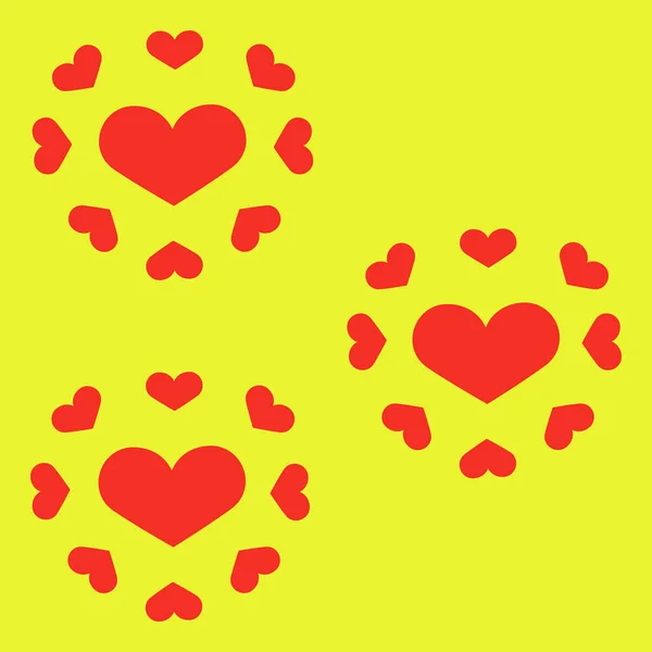 Arte vectorial en el amor y romántico con forma de corazón en emo positivo — Vector de stock