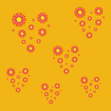 Çiçek desenle. arka plan - illüstrasyon