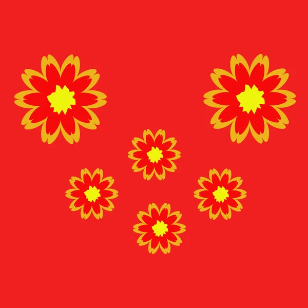 Μοτίβο με λουλούδια. φόντο - εικόνα — Διανυσματικό Αρχείο