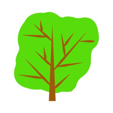 Dekoratif ağaç beyaz. arka plan. vektör çizim