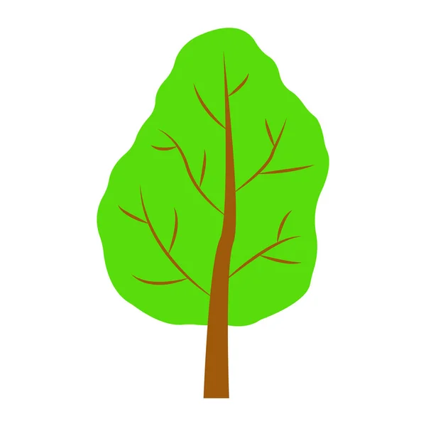 Árbol decorativo sobre blanco. fondo. ilustración vectorial — Vector de stock