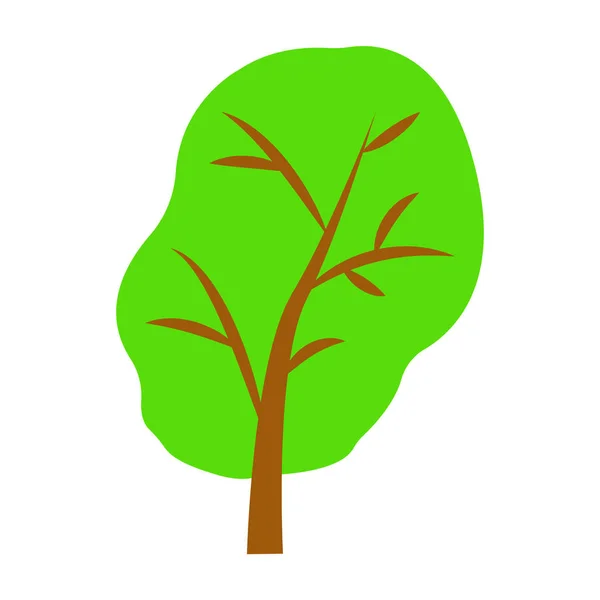 Árbol decorativo sobre blanco. fondo. ilustración vectorial — Vector de stock