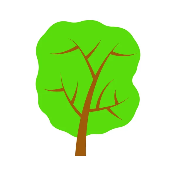 Árbol decorativo sobre blanco. fondo. ilustración vectorial — Vector de stock