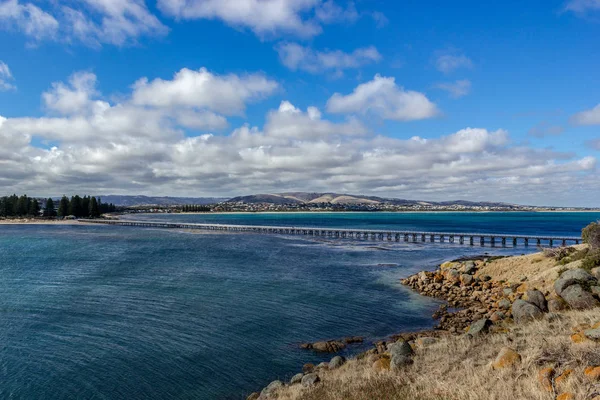 The Causeway Between Victor Harbour and Granite Island, South Australia — Stock Photo, Image