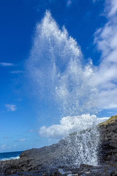 Petit Blowhole Dans Pittoresque Village Kiama Près Jervis Bay Par — Photo