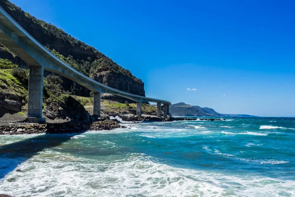 Sea Cliff Bridge Podél Jízdy Grand Pacific Nový Jižní Wales — Stock fotografie