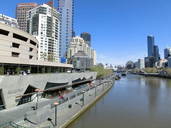 Una Vista Del Río Yarra Día Soleado Melbourne Victoria Australia — Foto de Stock