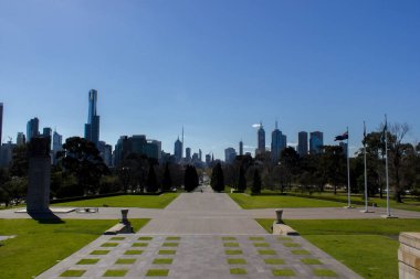 Melbourne silüeti manzarası