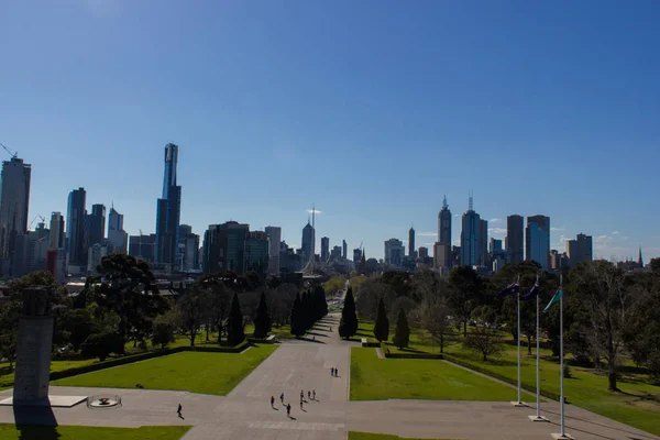 Vista del horizonte en Melbourne, Australia — Foto de Stock