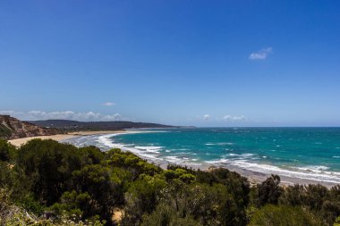 Güzel mavi lagün, büyük Ocean Road, Avustralya