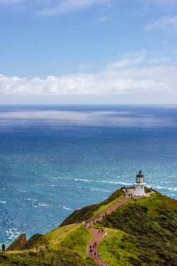 Cape Reinga Deniz Feneri, Yeni Zelanda 'nın kuzey ucunda.