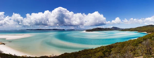 Panorama of Whiteheaven beach, Whitsunday Island, Queensland, Australia — Stockfoto