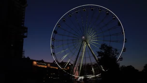 Μόναχο Σεπτεμβρίου 2019 Timelap Newly Opened Giant Sky Munich Werksviertel — Αρχείο Βίντεο