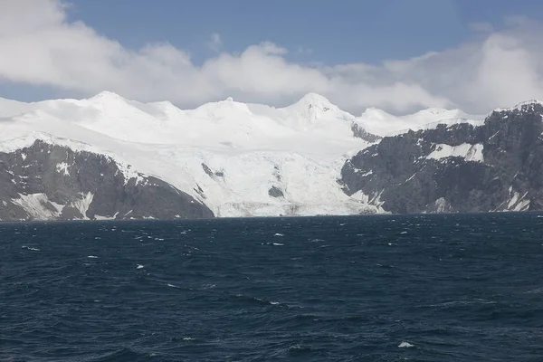 Buzdağları Açık Yaz Gününde Antarktika Yatay — Stok fotoğraf