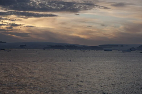 Antarktida Light Night Polární Den — Stock fotografie