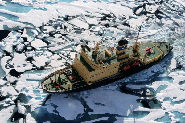 Wunderschöne Antarktische Landschaft Mit Meer Eisbergen Und Spiegelung Einem Sonnigen — Stockfoto