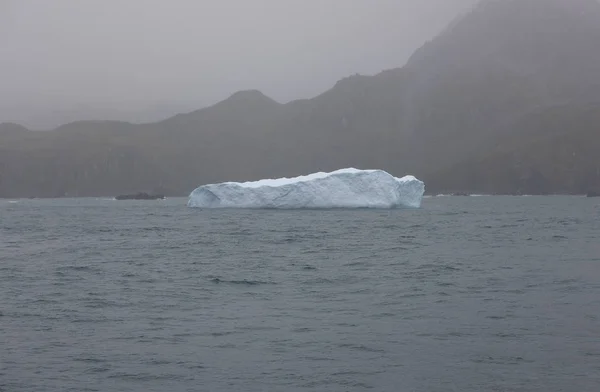 Géorgie Sud Paysage Dramatique Avec Océan Montagnes Glace Neige — Photo