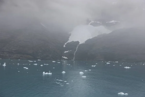 南乔治亚岛的戏剧景观与海洋 冰和雪 — 图库照片