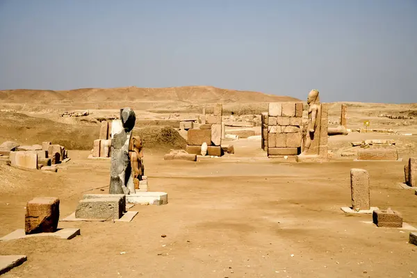 Egypte Opgegraven Oude Egyptische Stad Van Tanis Een Duidelijke Zomerdag — Stockfoto