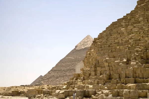 Pegypt Κάιρο Δείτε Της Νεκρόπολης Της Γκίζας Μια Σαφή Θερινή — Φωτογραφία Αρχείου