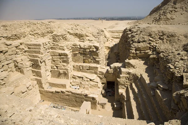 Egipto Abusir Pirámide Inacabada Raneferet Día Soleado —  Fotos de Stock