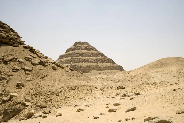 Egito Pirâmide Djoser Saqqara Dia Ensolarado — Fotografia de Stock