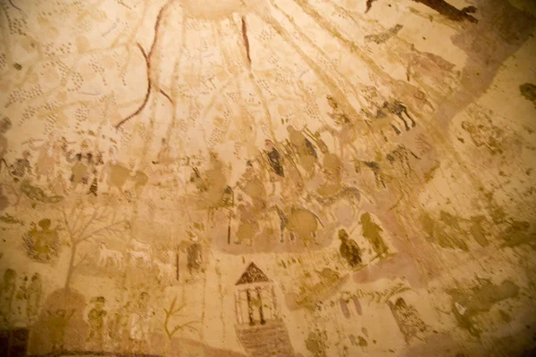 Egypte Décoration Intérieure Une Ancienne Église Chrétienne 1Er Siècle Oasis — Photo