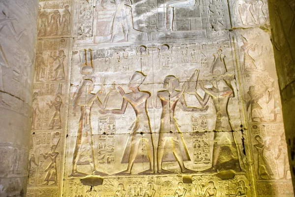 Egypt Temple Seti Abydos Interior Decoration — Stock Photo, Image
