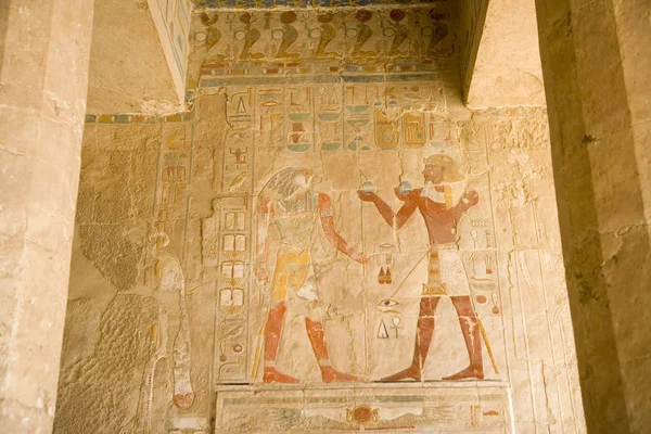 Egypte Louxor Temple Hatchepsout Par Une Journée Ensoleillée Claire — Photo