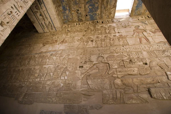 Egypte Louxor Temple Medinet Abu Ramses Par Temps Clair Ensoleillé — Photo