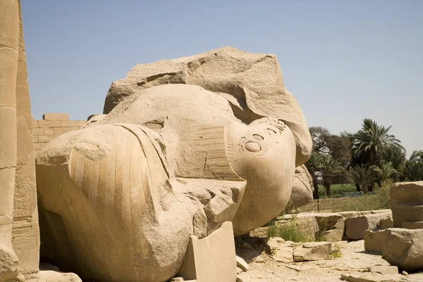 Egipto Luxor Las Ruinas Del Templo Ramsés Día Soleado —  Fotos de Stock