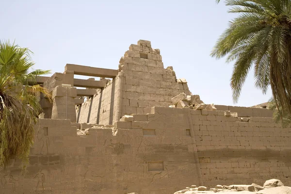 Egito Luxor Karnak Templo Verão Dia Ensolarado — Fotografia de Stock