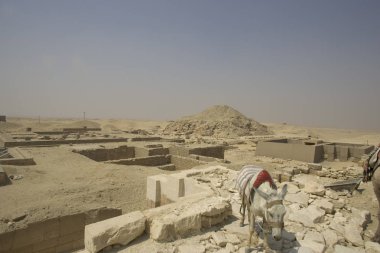 Güneşli bir günde Mısır Sakkara Antik Mısır nekropol