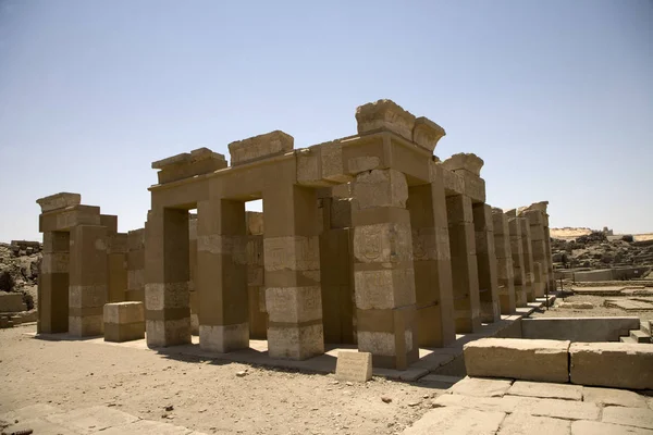 Egipto Asuán Ruinas Antiguos Templos Egipcios Día Soleado —  Fotos de Stock