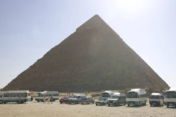 Каир Пирамиды Гизы Солнечный День — стоковое фото