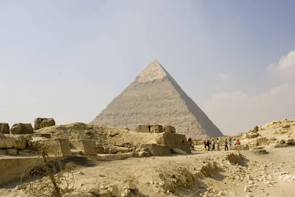 Каир Пирамиды Гизы Солнечный День — стоковое фото