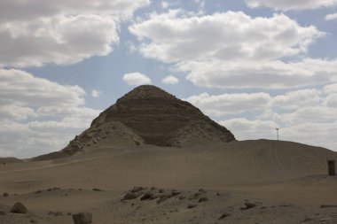 Mısır. Cairo Pyramids Abusir açık güneşli bir