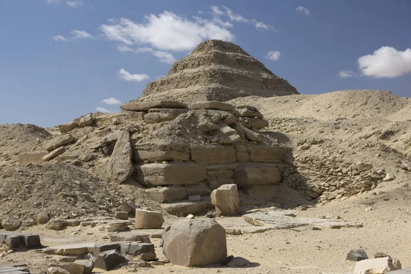 Mısır Kahire Saqqara Piramitler Açık Güneşli Bir Günde — Stok fotoğraf