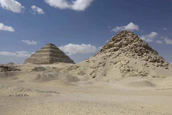 Πυραμίδες Της Σακκάρα Κάιρο Αίγυπτος Μια Σαφή Ηλιόλουστη Ημέρα — Φωτογραφία Αρχείου