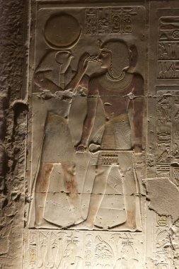 Mısır. SETI Tapınağı Abydos iç dekorasyonunu ben