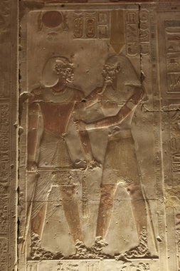 Mısır. SETI Tapınağı Abydos iç dekorasyonunu ben