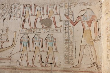 Mısır. SETI Tapınağı Abydos iç dekorasyonunu ben