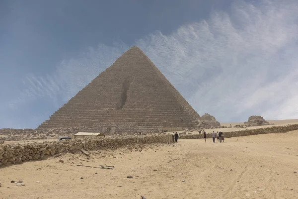 Єгипет Каїр Піраміди Гізи Хмарно Сонячний День — стокове фото