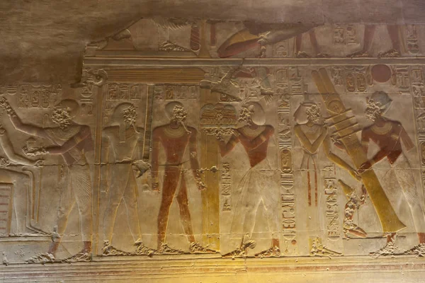 Ägypten Abydos Innendekoration Des Tempels Von Seti — Stockfoto