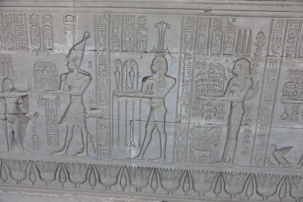 Egypt Dendera Vnitřní Výzdobu Chrámu — Stock fotografie