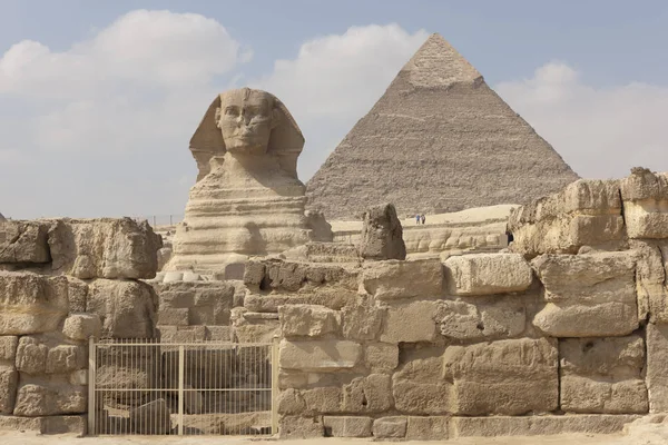 Egypt. Cairo Pyramids of Giza on a cloudy sunny day