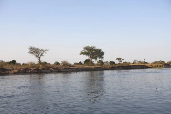 Ζάμπια Θέα Στον Ποταμό Ζαμβέζη Μια Ηλιόλουστη Ημέρα — Φωτογραφία Αρχείου